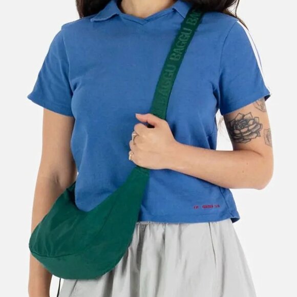 NWT Baggu Small Crescent Bag - Cypress - Picture 7 of 10